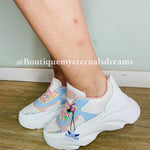 Zapatillas Mandy Blancas Con Rosado