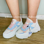 Zapatillas Mandy Blancas Con Rosado