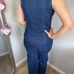 Conjunto Elsa de Mezclilla Chaleco y Pantalón Calidad Premium